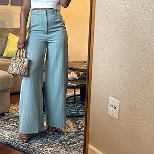 Striped high waisted trousers - size small